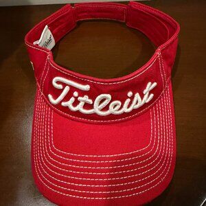 TITLEIST Pro V1 red & white golf visor